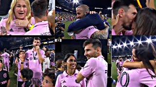 Messi's And Beckham wife's reaction to winning the first trophy in Miami history Messi's And Beckham wife's reaction to winning the first trophy in Miami history