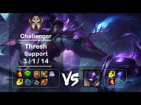 [4K] KR Challenger Support Thresh vs Alistar Ep.1444
