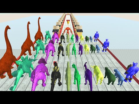 Who Unit Can Pass the death road to get a Gold Pig | Animal Revolt Battle Simulator