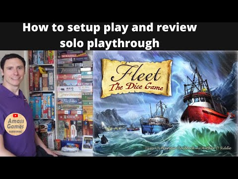 How to setup play and review Fleet the dice game second edition by AmassGames 