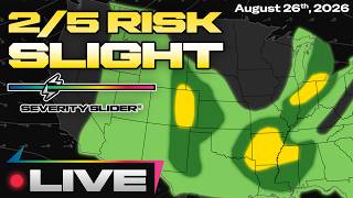 🔴Slim Tornado Risk Midwest | LIVE Storm Chasers & Cams...