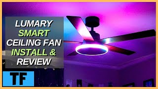 Smart Ceiling Fan With LED Magic You Need To See! (Lumary Smart Fan Install and Review)