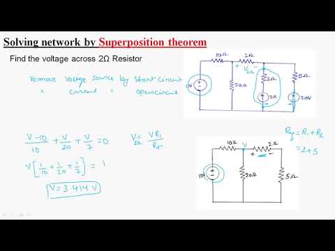 Superposition theorem Example | Circuits Systems | Lec 21