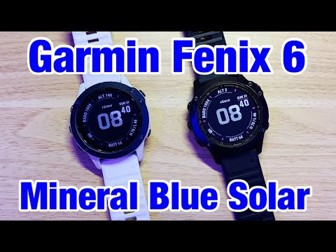 Garmin Fenix 6 Mineral Blue Titanium Solar vs Fenix 6 Pro - Look, Weight, Comparison