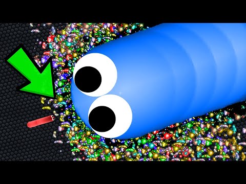 Slither.io SMALL vs BIG Snakes A.I. 880,000 Score World Record
