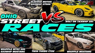 OHIO STREET RACES - 9XXWHP GT500 VS C6 ZR1, ESS, WHIPPLE S550, TURBO S197, SUPRA, RS3, TURBO CTS-V