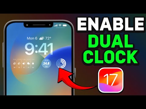 How To Enable Dual Clock On Any iPhone Lockscreen For iOS 17