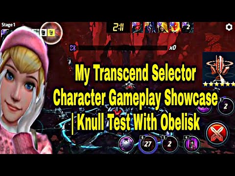 My Transcend Selector Character Gameplay Showcase | Knull Test With Obelisk - Marvel Future Fight