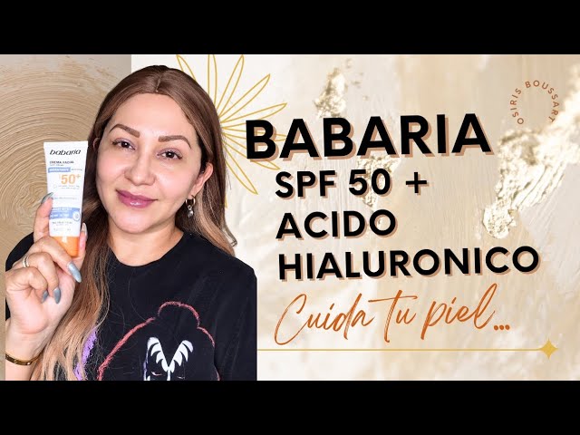 Vídeo relacionado con Babaria - Protector Solar Facial Con Acido Hialuronico 50+ | Crema Hidratante Facial Mujer Y Hombre | Acido Hialuronico | Bloqueador Solar | Proteccion Uva Muy Alta