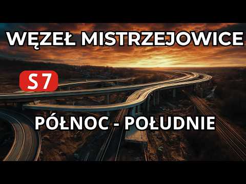 Droga S7 , Węzeł Mistrzejowice. Kierunek północ - południe.Postęp prac w lutym 2026