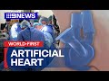 WORLD FIRST Aussie Man Leaves Hospital With Totally Artificial Heart 9 News Australia
