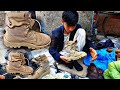 Brown Magnum Military Shoes Sole Replacement | Skilled Kid Changed Old broken Sole to New One