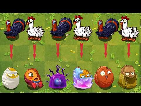 Random 50 Pair Team Plants Vs 200 Animal Zombies - Pvz 2 Challenge