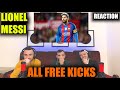 LIONEL MESSI - ALL HIS LEGENDARY FREE KICK GOALS | MAGICAL MESSI! | FIRST TIME REACTION