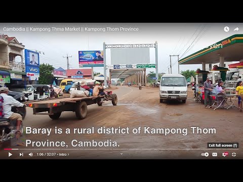 Cambodia || Kampong Thma Market || Kampong Thom Province