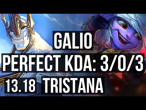 GALIO vs TRISTANA (MID) | Rank 1 Galio, 3/0/3 | JP Grandmaster | 13.18