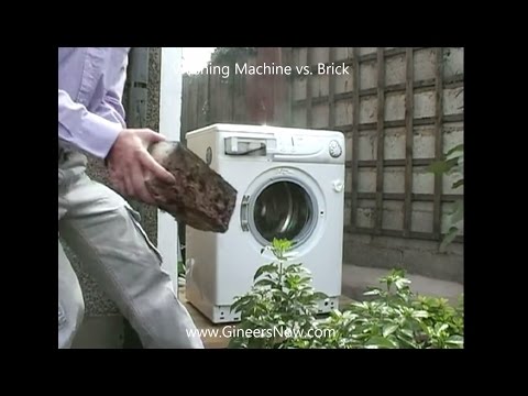 Washing Machine versus Brick: An epic battle