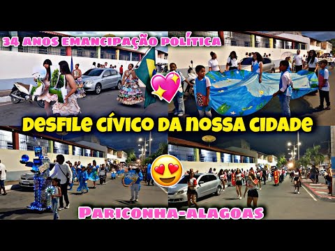 VLOG : DESFILE CÍVICO DA NOSSA CIDADE PARICONHA-Al EMANCIPAÇÃO POLITICA 💖
