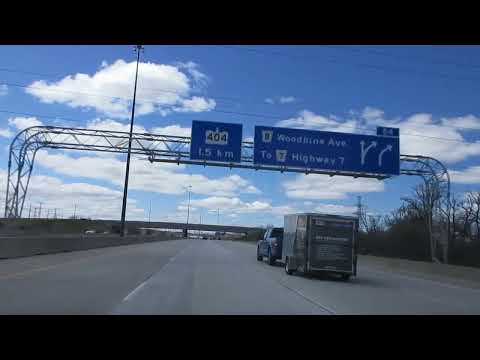 Highway 407 West, Highway 7 West, Markham to Vaughan, Ontario.