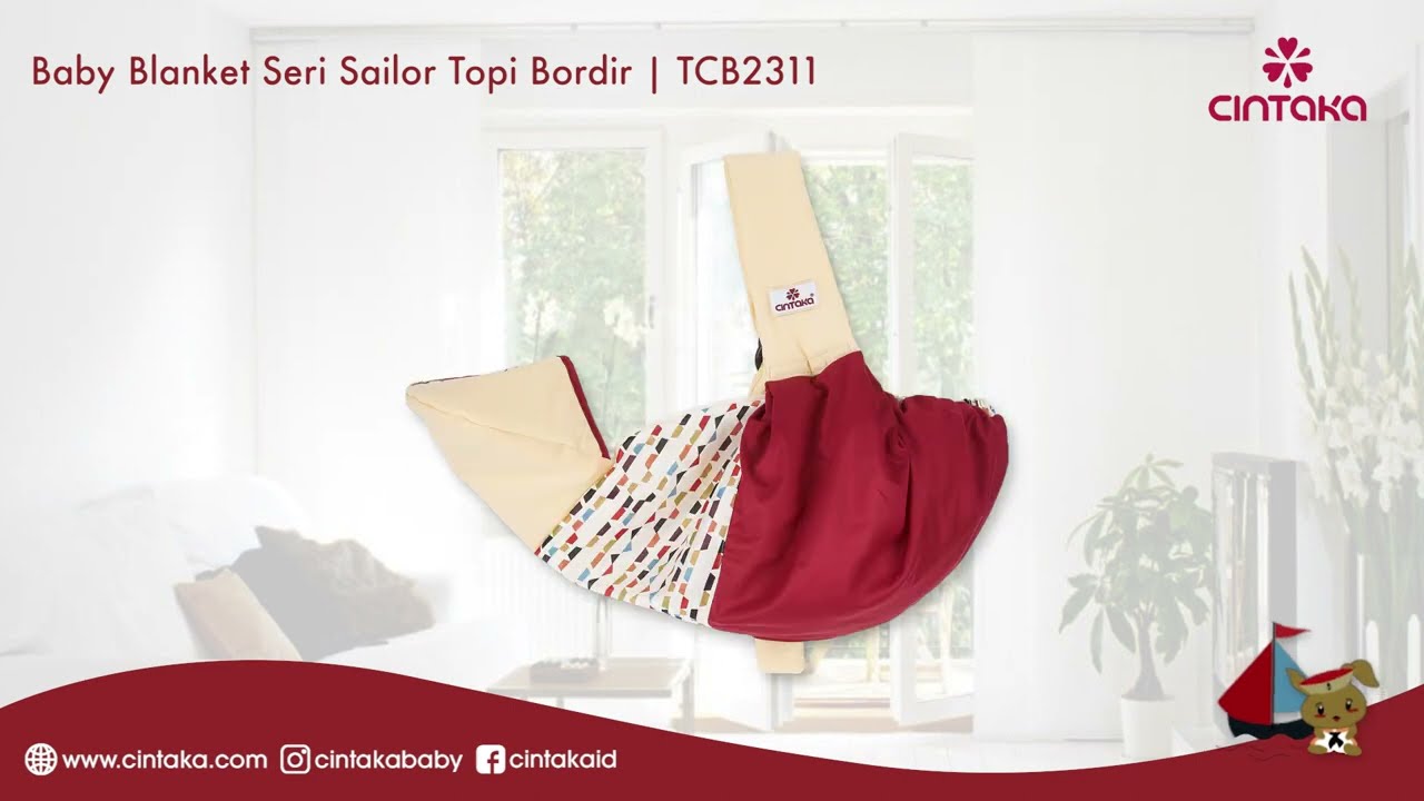 Baby Blanket Seri Sailor Topi Bordir