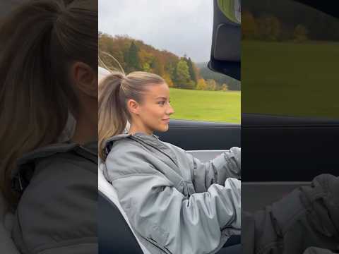 Mountain road 🏔️ white the new SL 63 AMG powered by Louise #marcedesbenz #sl63 #amg #v8 #cargirl