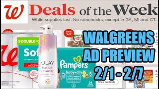 WALGREENS AD PREVIEW (2/1 - 2/7)