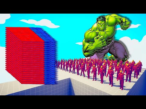 100x IRON MAN + 1x GIANT HULK vs EVERY GOD | Totally Accurate Battle Simulator