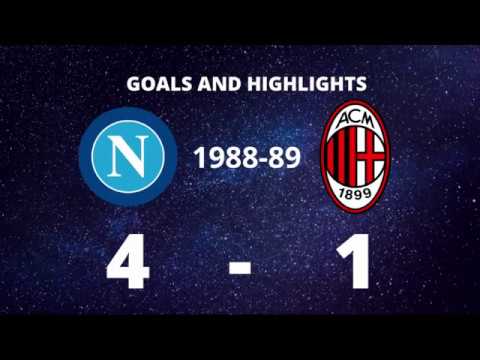 Napoli vs Milan 4-1 1988-89 GOALS AND HIGHLIGHTS