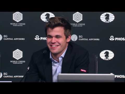 World Chess Championship 2016 Carlsen v Karjakin Game 10 - Press Conference Questions