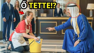 Az arrogáns sejk arabul kiáltotta a szobalány nevét… és amit ő tett, az egész hotelt megrázta!