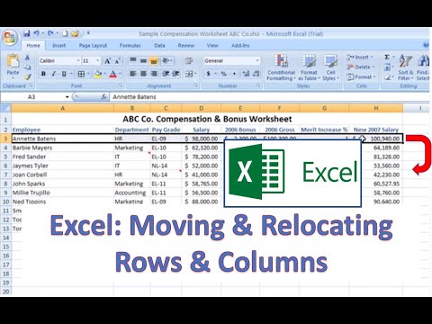 Excel How-To: Moving and Relocating Rows and Columns