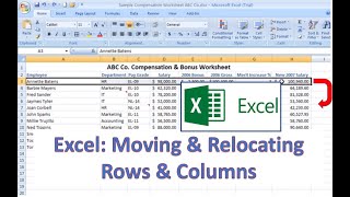 Excel How-To: Moving and Relocating Rows and Columns