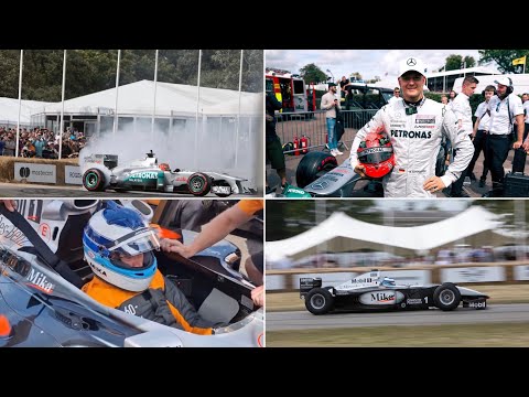 Thumbnail for Mika Hakkinen in his 1999 Mclaren | Mick Schumacher driving Michael Schumacher’s Mercedes W02 by Mercedes-AMG, Ferrari, Car, O.S.C.A.