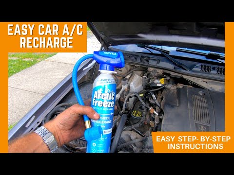 How to recharge your car A/C system with Arctic Freeze R-134a Easy Step-by-Step Tutorial