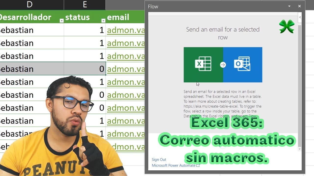 Power Automate y Excel 🎀 Enviar correo automático sin usar macros.