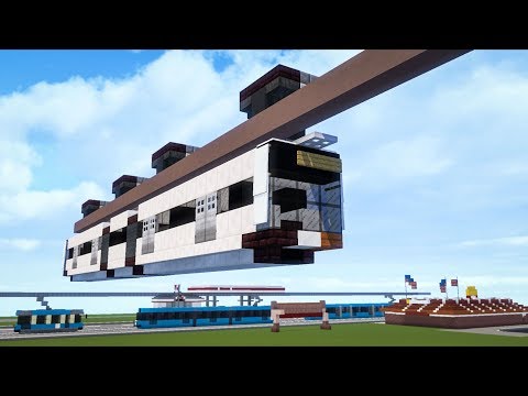 Minecraft Wuppertal Suspension Monorail G15 Train Tutorial