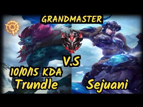 Cariok (TRUNDLE) vs SEJUANI - 10/0/15 KDA JUNGLE GAMEPLAY - BR Ranked GRANDMASTER
