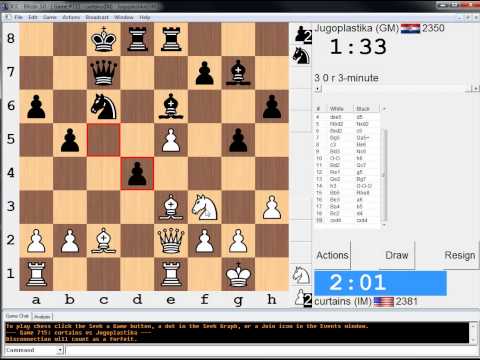 3 minute chess #97: IM Greg Shahade vs GM Ante Saric - Petroff Defense