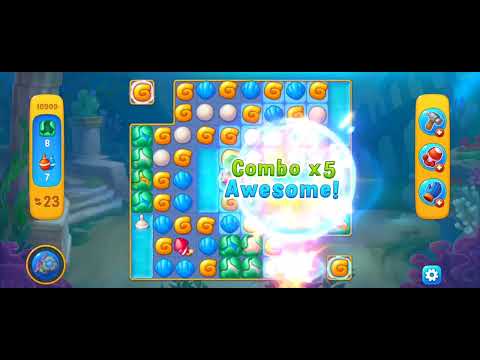 Fishdom Easy Level 10909 (with ingame lightning booster) @choraelmin