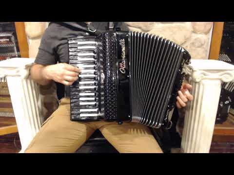 OTTAAERIIH72BI - Black Inverted Ottavianelli Aero II Piano Accordion LMMH 34 72 $3799