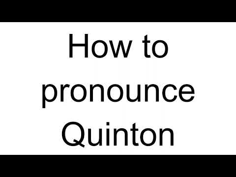How to Pronounce Quinton (English)