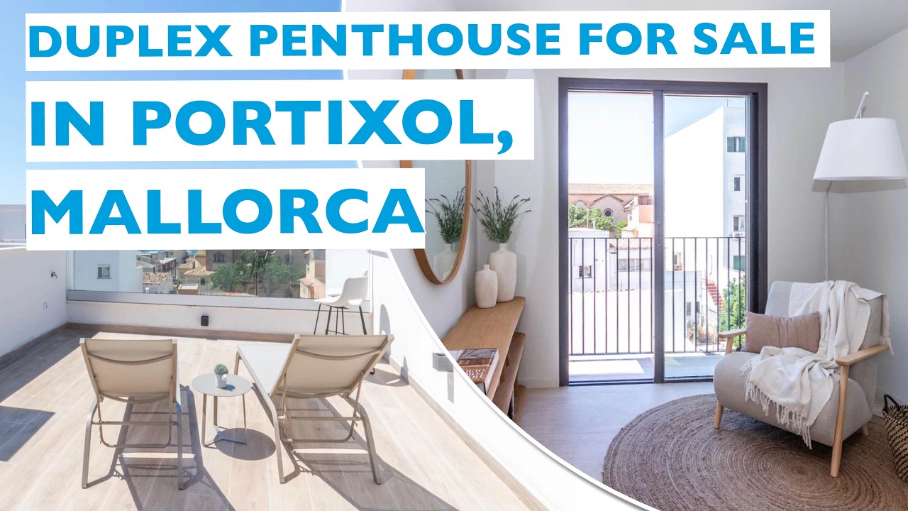 Ático dúplex de nueva construcción con terraza y vistas al mar en Portixol