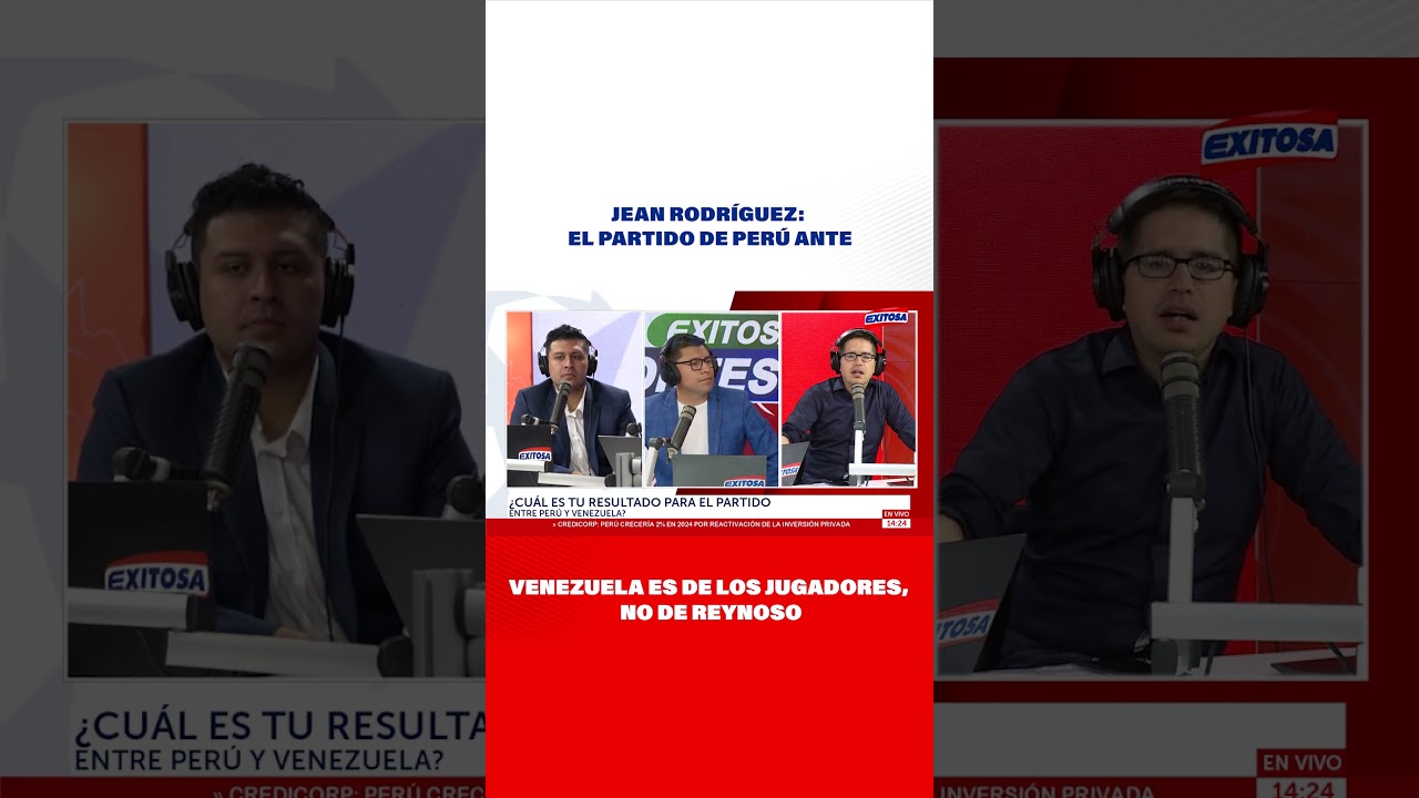 🔴🔵Jean Rodríguez: El partido de Perú ante Venezuela es de los jugadores, no de Reynoso