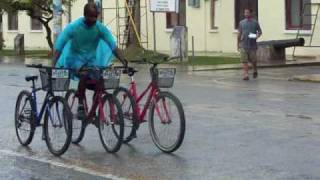 preview picture of video 'Isla Colon, Bocas  Del Toro, Panama  - One guy on three bikes'