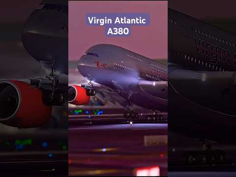 Virgin Atlantic A380 Takeoff from Dubai 🇬🇧🛫 | The King Lifts Off #shorts #aviation