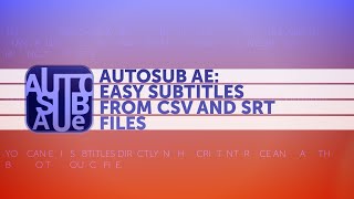 How to Automate Subtitles in After Effects: Fast & Easy with AutoSub AE!