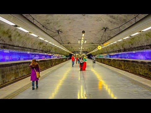 Sweden,Stockholm,Bagarmossen metro station, Elevator