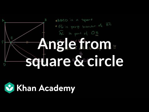 用正方形與圓形找出角度的問題 英 Khan Videos 均一教育平台