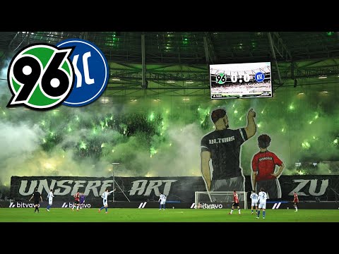 Choreo & Pyro Hannover-Fans gegen Karlsruhe | Hannover 96 - Karlsruher SC