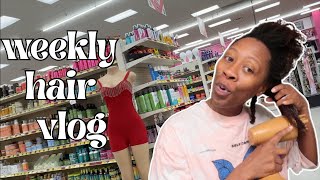 WEEKLY HAIR VLOG: Diffusing my wash n go, a trip to the beauty supply store, and failed curl